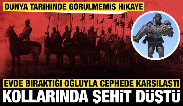 Evde bıraktığı oğluyla cephede karşılaştı, kollarında şehit d&uuml;şt&uuml;: &Ccedil;etmili Kara Ali &Ccedil;avuş