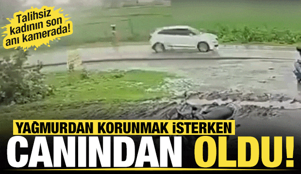 Hindistan'da yolda y&uuml;r&uuml;yen kadına yıldırım isabet etti