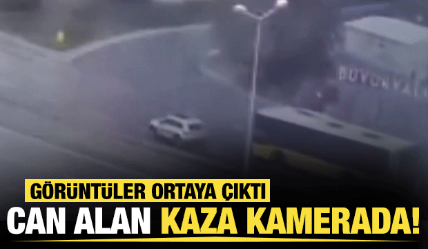 İETT otob&uuml;s&uuml;n&uuml;n kaza anı ortaya &ccedil;ıktı!