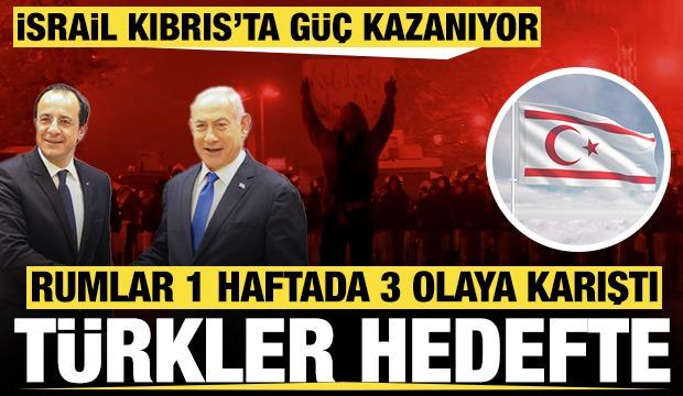 İsrail'in g&uuml;&ccedil; kazandığı Kıbrıs'ta T&uuml;rkler hedefe konuldu: Rumlar 1 haftada 3 olaya karıştı