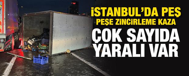 İstanbul'da sağanak sonrası iki zincirleme kazada 10 kişi yaralandı