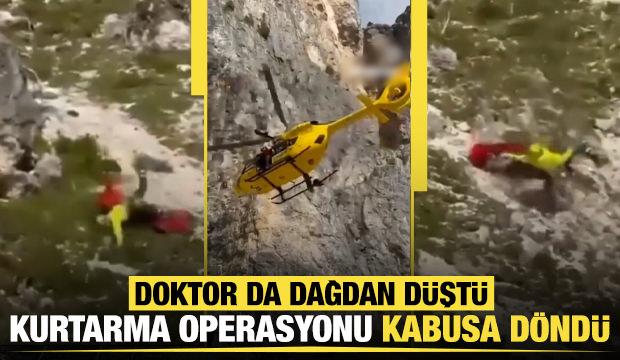 İtalya'da kurtarma operasyonu kabusa d&ouml;nd&uuml;: Doktor da dağdan d&uuml;şt&uuml;