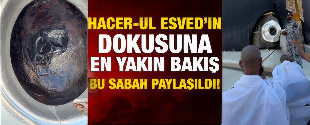  Kabe'nin kalbi Hacer-&uuml;l Esved bu sabah en net haliyle g&ouml;r&uuml;nt&uuml;lendi