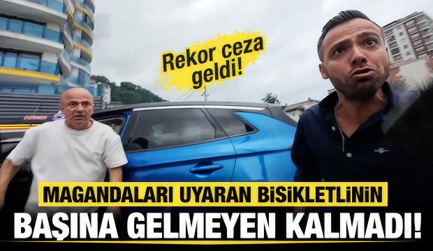 Magandalar trafikte tartıştıkları bisikletliye saldırdı