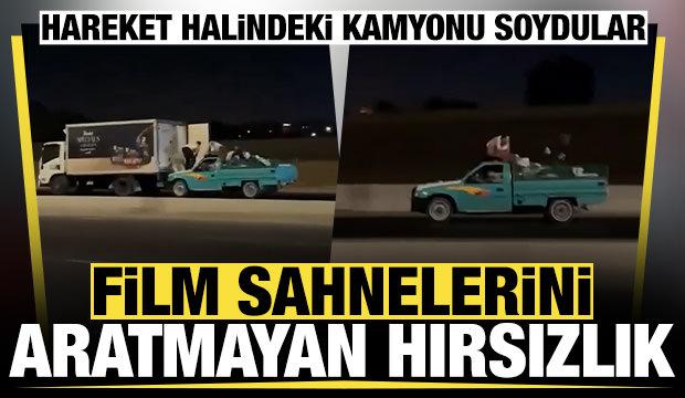 Mısır'da film sahnelerini aratmayan hırsızlık: Hareket halindeki kamyonu soydular