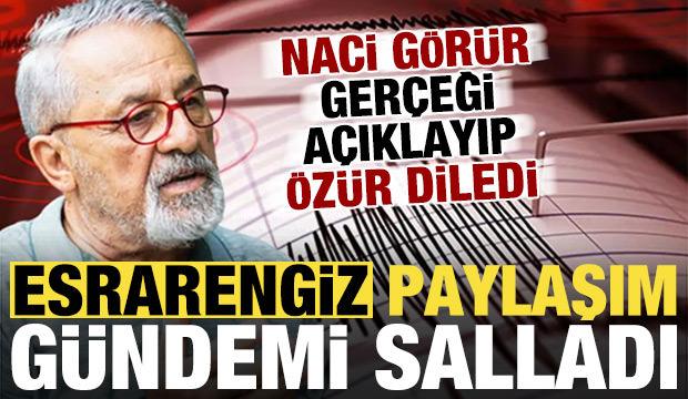 Naci G&ouml;r&uuml;r'&uuml;n esrarengiz paylaşımı ortalığı karıştırdı! Ger&ccedil;eği a&ccedil;ıklayıp &ouml;z&uuml;r diledi...