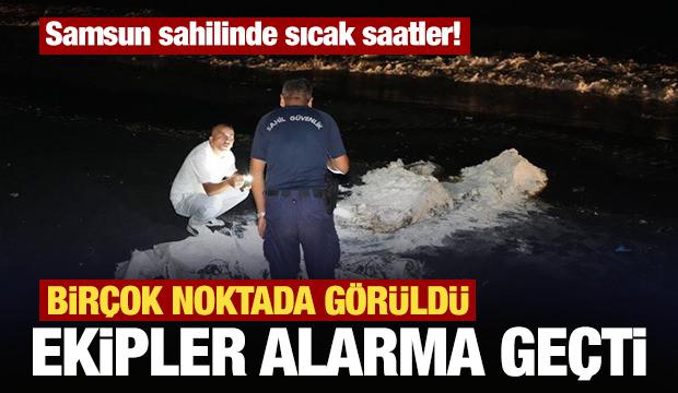 Samsun sahilinde sıcak saatler! Bir&ccedil;ok noktada g&ouml;r&uuml;ld&uuml;, ekipler alarma ge&ccedil;ti