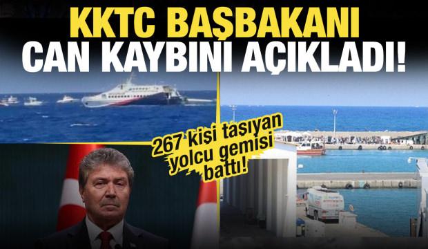 Son dakika: 267 kişi taşıyan yolcu gemisi battı! KKTC Başbakanı: 7 kişi yaşamını yitirdi