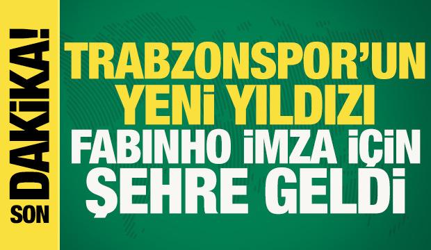 Son dakika: Trabzonspor'un Brezilyalı yıldızı Fabinho imza i&ccedil;in şehre geldi