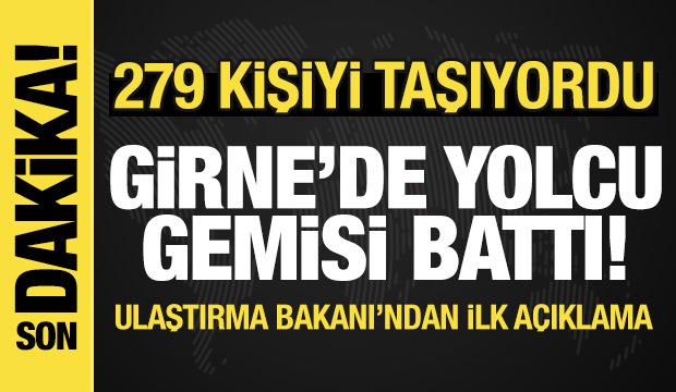 Son dakika...Girne a&ccedil;ıklarında can pazarı: 279 kişi taşıyan yolcu gemisi battı!
