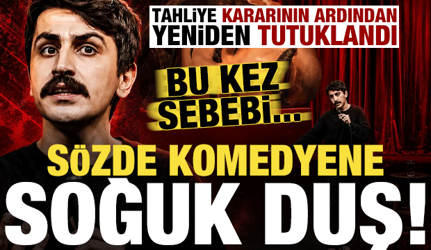 S&ouml;zde komedyen Deniz G&ouml;ktaş'a soğuk duş! Tahliye olur olmaz yeniden tutuklandı...