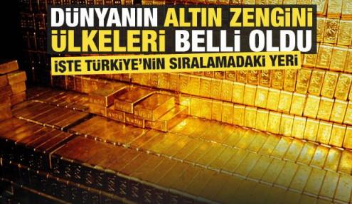 T&uuml;rkiye altın rezervinde İngiltere ve Suudi Arabistan'ı geride bıraktı