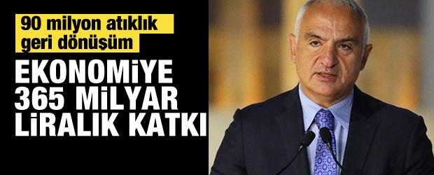 90 milyon ton atık ekonomiye kazandırıldı: 365 milyar TL katkı