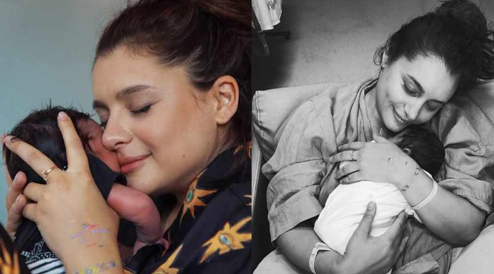 Atiye d&ouml;rd&uuml;nc&uuml; kızını kucağına aldı! Yayınladığı fotoğraflara beğeni yağdı
