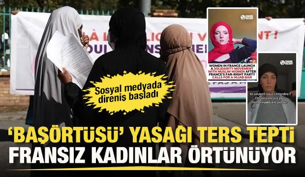 Baş&ouml;rt&uuml;s&uuml; yasağı se&ccedil;im vaadi oldu! Fransız kadınları baş&ouml;rt&uuml;s&uuml; takma akımı başlattı