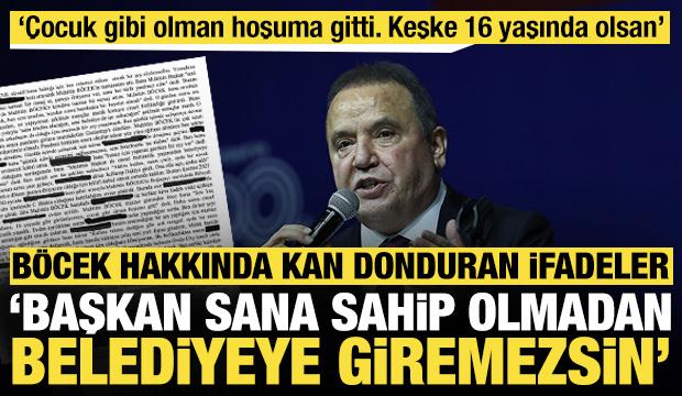 B&ouml;cek hakkında kan donduran ifadeler: '&Ccedil;ocuk gibi g&ouml;r&uuml;nmen hoşuma gitti, keşke 16 olsan'