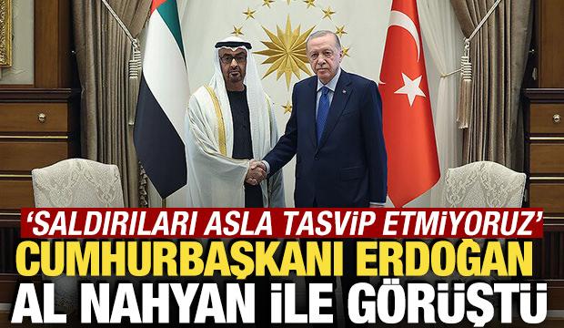 Cumhurbaşkanı Erdoğan, Al Nahyan ile g&ouml;r&uuml;şt&uuml;