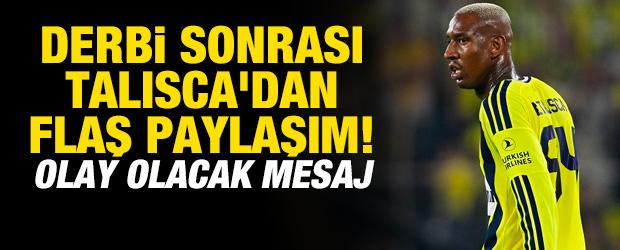 Derbi sonrası Talisca'dan flaş paylaşım! Olay olacak mesaj