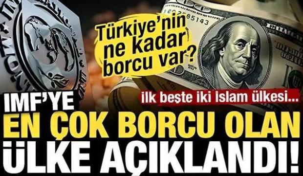 IMF'ye en &ccedil;ok borcu olan &uuml;lkeler belli oldu! T&uuml;rkiye'nin borcu a&ccedil;ıklandı