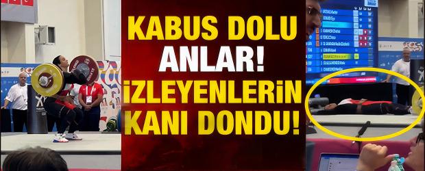 Mısırlı halterci ağırlık kaldırırken bayıldı