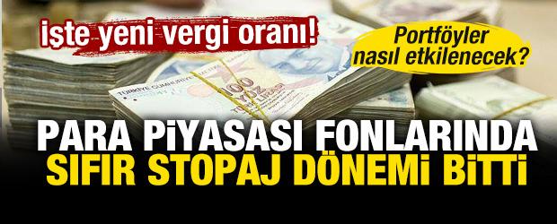 Para piyasası fonlarında sıfır stopaj d&ouml;nemi bitti: İşte yeni vergi oranı!