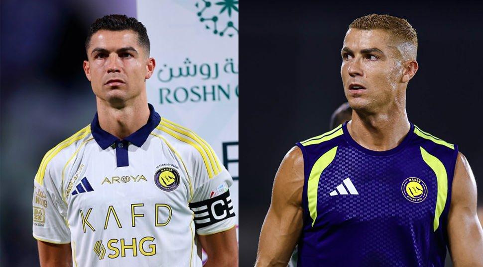 Sa&ccedil;larını kızıla boyatmıştı! Cristiano Ronaldo yine sa&ccedil;ının rengini değiştirdi