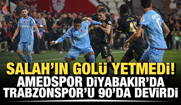 Salah'ın gol&uuml; yetmedi! Amedspor, Trabzonspor'u 90'da devirdi