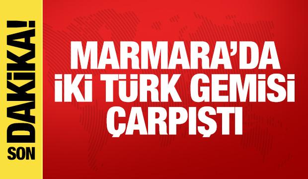 Silivri a&ccedil;ıklarında iki gemi &ccedil;arpıştı