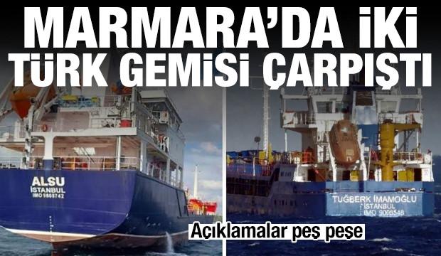 Silivri a&ccedil;ıklarında iki T&uuml;rk gemisi &ccedil;arpıştı