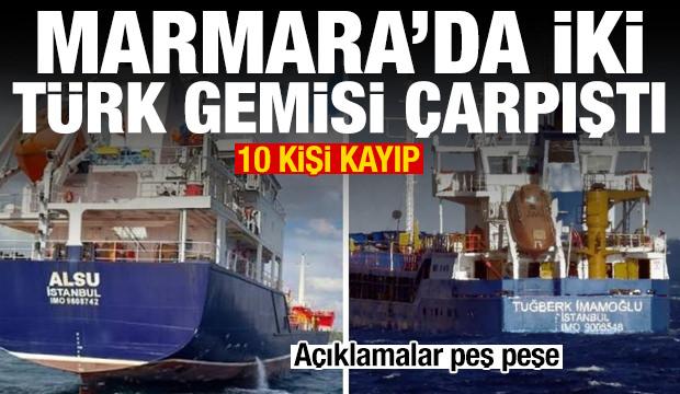 Silivri a&ccedil;ıklarında iki T&uuml;rk gemisi &ccedil;arpıştı