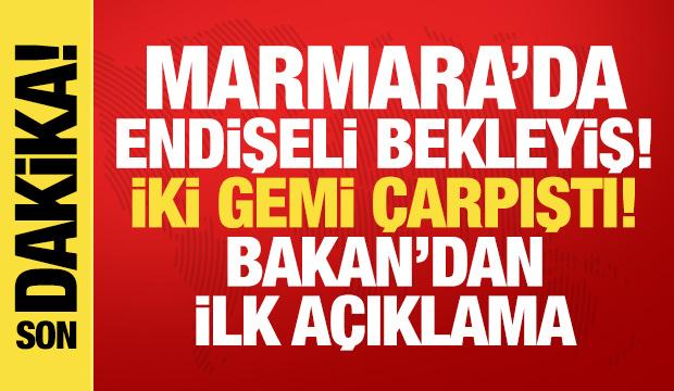 Marmara'da iki T&uuml;rk gemisi &ccedil;arpıştı! Bir gemi battı, endişeli bekleyiş