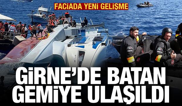 Son dakika... Girne'de batan gemiye ulaşıldı
