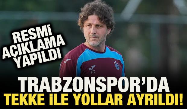 Trabzonspor'da Fatih Tekke ile yollar ayrıldı!