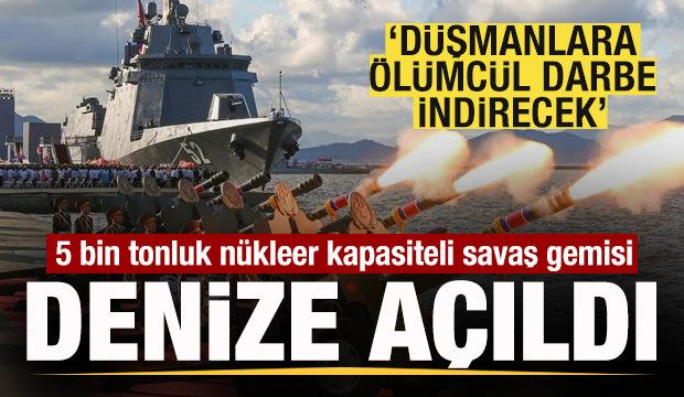 5 bin tonluk n&uuml;kleer kapasiteli savaş gemisi denize a&ccedil;ıldı! '&Ouml;l&uuml;mc&uuml;l darbe indirecek'