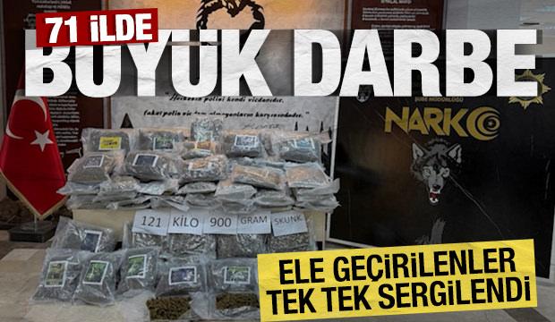 71 ilde dev narkotik operasyonu: 2,3 ton uyuşturucu ele ge&ccedil;irildi, 424 ş&uuml;pheli tutuklandı