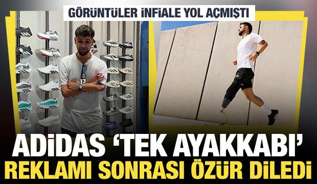 Adidas 'tek ayakkabı' reklamı sonrası &ouml;z&uuml;r diledi