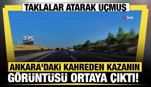 Ankara'da feci kaza: Karşı şeride fırlayan ara&ccedil; 2 otomobile &ccedil;arptı! 1 &ouml;l&uuml;, 7 yaralı!