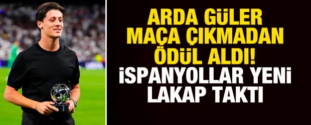 Arda G&uuml;ler, forma giymediği ma&ccedil;ta &ouml;d&uuml;l aldı! İspanyollar yeni lakap taktı