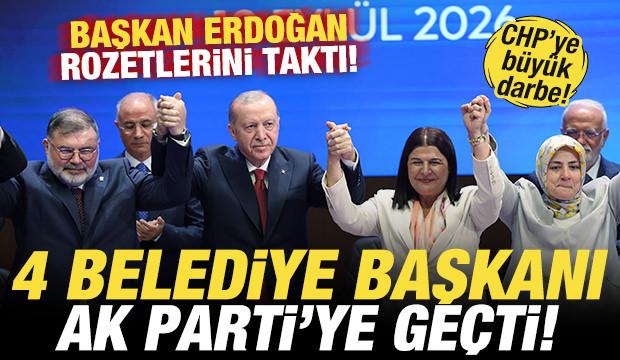 CHP'ye b&uuml;y&uuml;k darbe: 4 Belediye Başkanı AK Parti'ye katıldı!
