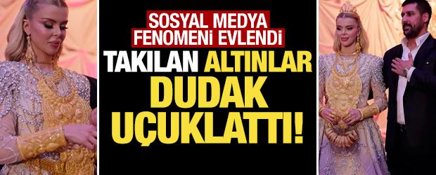 Fenomen &Ccedil;ağla &Ouml;z, Vanlı Kara Haydar ile evlendi! Takılan altın dudak u&ccedil;uklattı