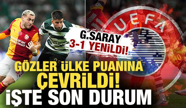 Galatasaray 3-1 mağlup oldu, g&ouml;zler UEFA &uuml;lke puanına &ccedil;evrildi! İşte son durum