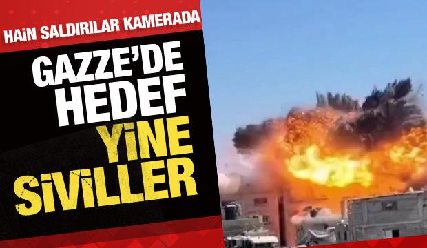Gazze'de siviller yine hedef tahtasında! Al&ccedil;ak İsrail'in saldırıları kamerada