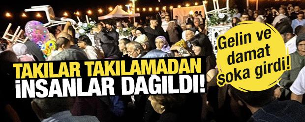 Gelin ve damat şoka girdi! Takılar takılamadan insanlar dağıldı