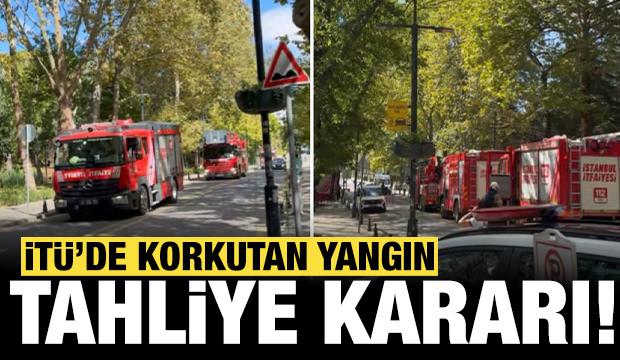 İstanbul Teknik &Uuml;niversitesi'nde yangın: &Ouml;ğrenciler tahliye edildi!
