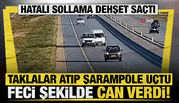 Kazakistan'daki korkun&ccedil; kaza kamerada: Şarampole u&ccedil;an s&uuml;r&uuml;c&uuml; can verdi!