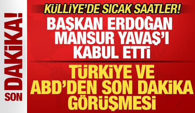K&uuml;lliye'de sıcak saatler: Erdoğan, Mansur Yavaş'ı kabul etti! Tom Barrack'la da g&ouml;r&uuml;şt&uuml;