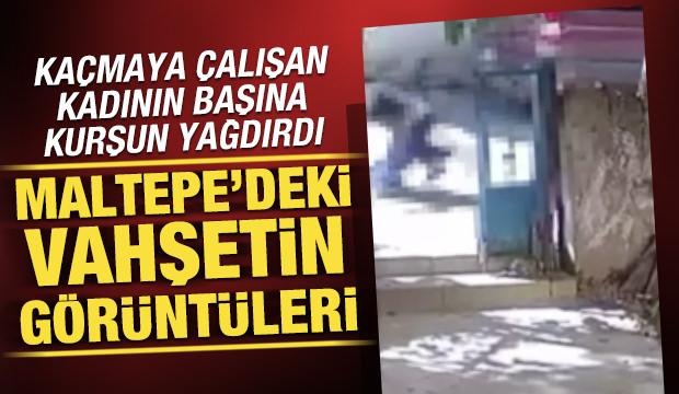 Maltepe'deki vahşetin g&ouml;r&uuml;nt&uuml;leri &ccedil;ıktı: Ka&ccedil;maya &ccedil;alışırken başına kurşun yağdırdı