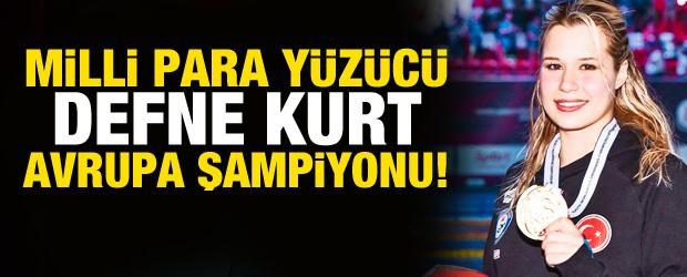 Milli y&uuml;z&uuml;c&uuml; Defne Kurt, Avrupa Şampiyonu!
