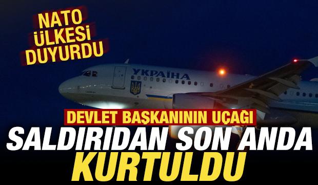 NATO &uuml;lkesi son dakika duyurdu: Zelenski'nin u&ccedil;ağı saldırıdan son anda kurtuldu