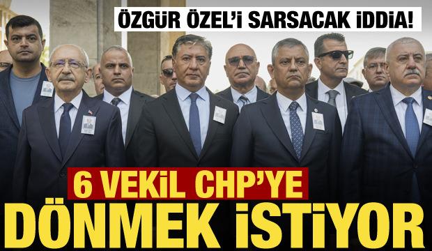 &Ouml;zg&uuml;r &Ouml;zel'e b&uuml;y&uuml;k şok! Yeni Parti&rsquo;de 6 vekil CHP&rsquo;ye d&ouml;n&uuml;ş sinyali verdi